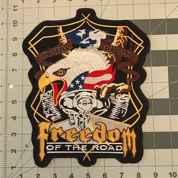 Large Rider Back Patch Biker Iron or Sew on Patch - Picture 3 of 4